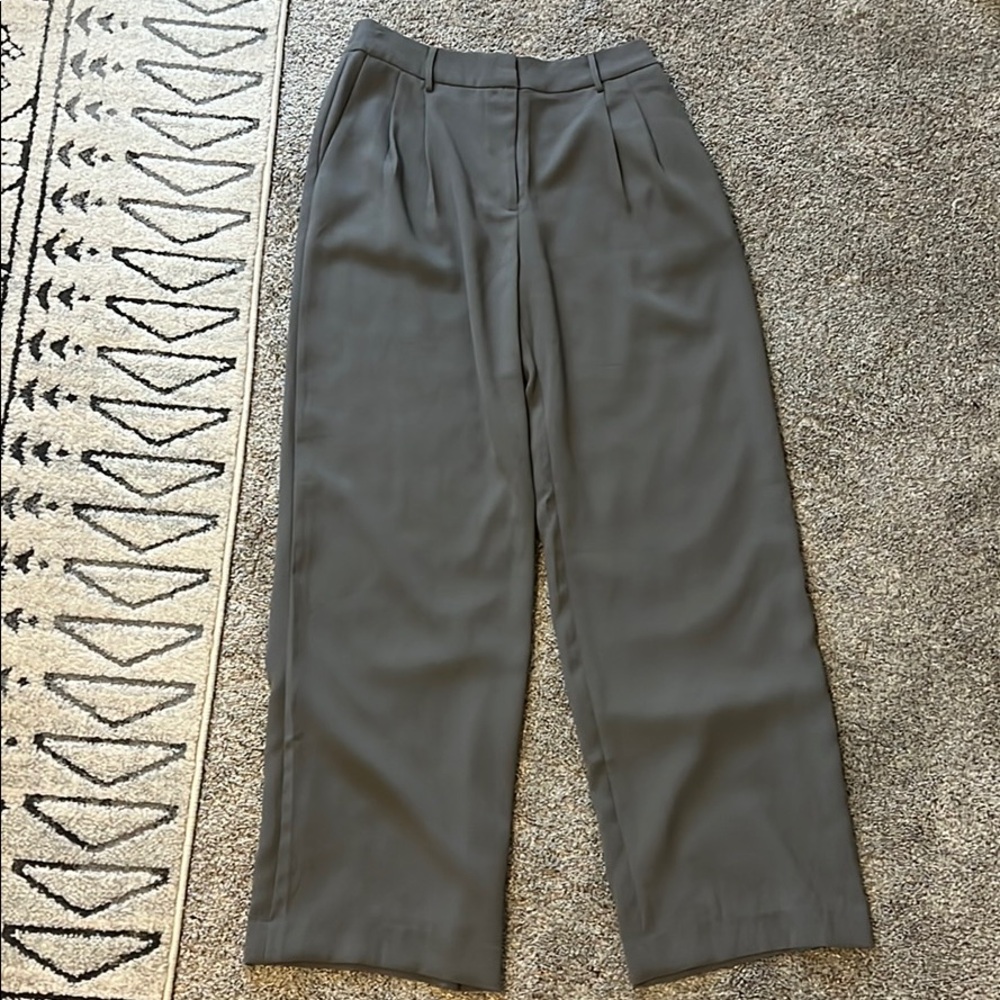 Grey High Rise Trouser